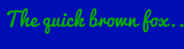 Image with Font Color 03AB00 and Background Color 000EB3